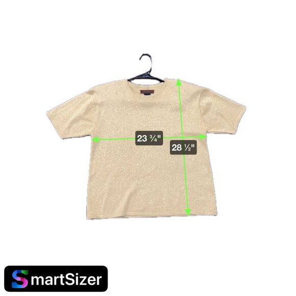 Yarnworks Gold Metallic Short Sleeve Round Neck Sweater Size S - Picture 6 of 8